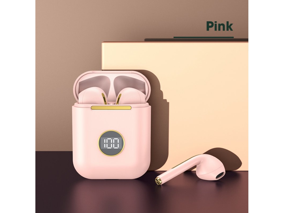 Auriculares Bluetooth True Wireless J18 X1 com Visorcompatível com Redução de Ruído Inteligente Controle de Toque X1 Rosa