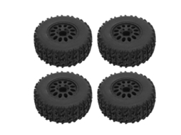 4 Pneus Rc 1/10 110mm Diâmetro 45mm Largura 12mm Conector Para Caminhões Short Course Slash