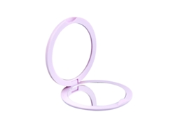 (roxo) Mini Espelho De Maquiagem Portátil De Dupla Face, Item Essencial Para Viagens, Espelho Redondo Dobrável