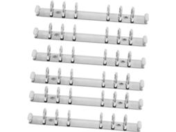 Conjunto De 6 Argolas Metálicas Para Fichários A6, Com 6 Furos, Clipes De Aço Inoxidável Para Encadernação Diy, Argolas