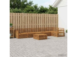 Vidaxl Conjunto De Sofás Para Exterior 7 Pcs Natural