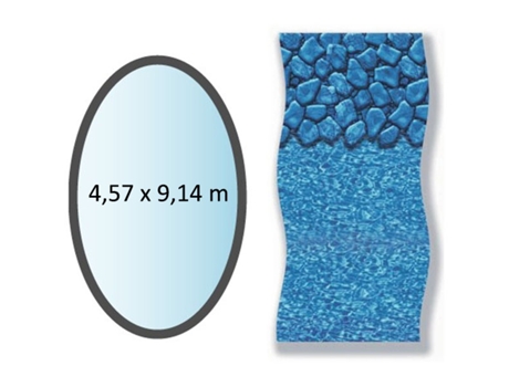 Forro de Pedra Oval de 4 57 X 9 14 M para Piscinas Acima Do Solo Li1530Sbo SWIMLINE