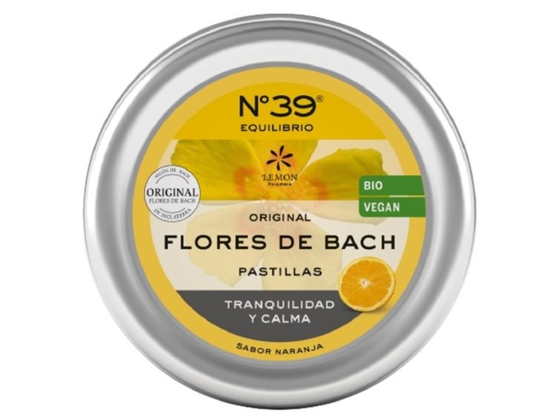 Pastilhas Nº 39 Flores de Bach Tranquilidade e Calma Bio Vegan 45G LEMON PHARMA