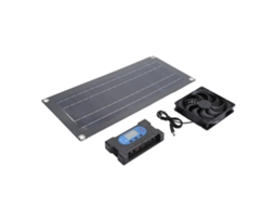 Kit Ventilador Solar 10w 18v Galinheiro Estufa Casa Pets