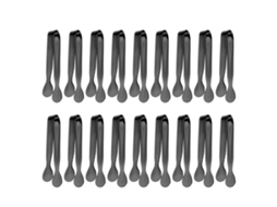 Ferramenta 18 Pçs Cubo de Aço Inoxidável Clipe Açúcar Pequeno Gelo-410 Preto Mini Pinças Servir Gelo D UISAVE
