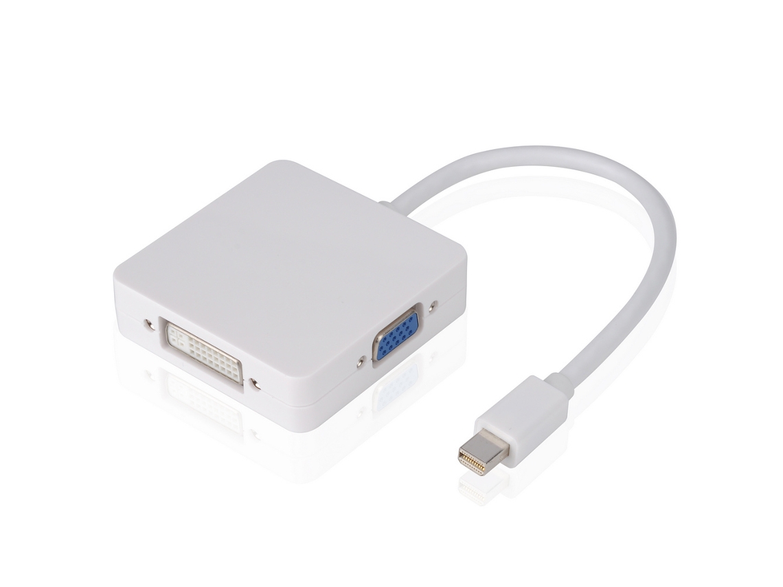 Thunderbolt Mini Displayport Adaptador Hdmi Dvi Vga 3In1