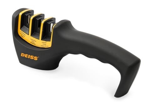 Afiador de Facas de Cozinha com 3 Estágios DEISS Pro Afiador de Lâminas de Faca de Nível Profissional para Facas de Cozinha Caça e E Cerâmica