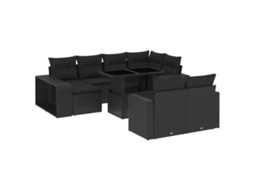 Garden Sofa Set, Garden Sofa Sets Vidaxl Preto Rattan / Vime (n/a)