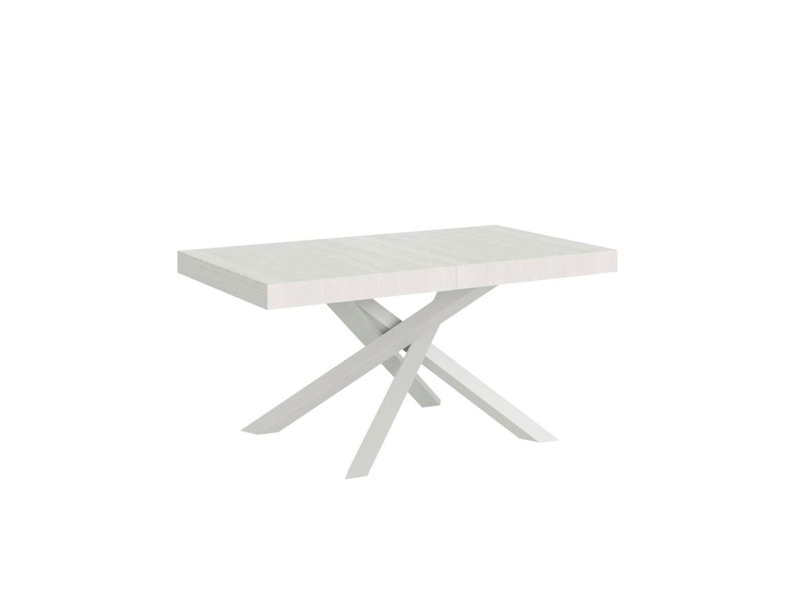 Mesa Extensível Volantis 200/460x90 Cm Branco Freixo Pernas Brancas Itamoby