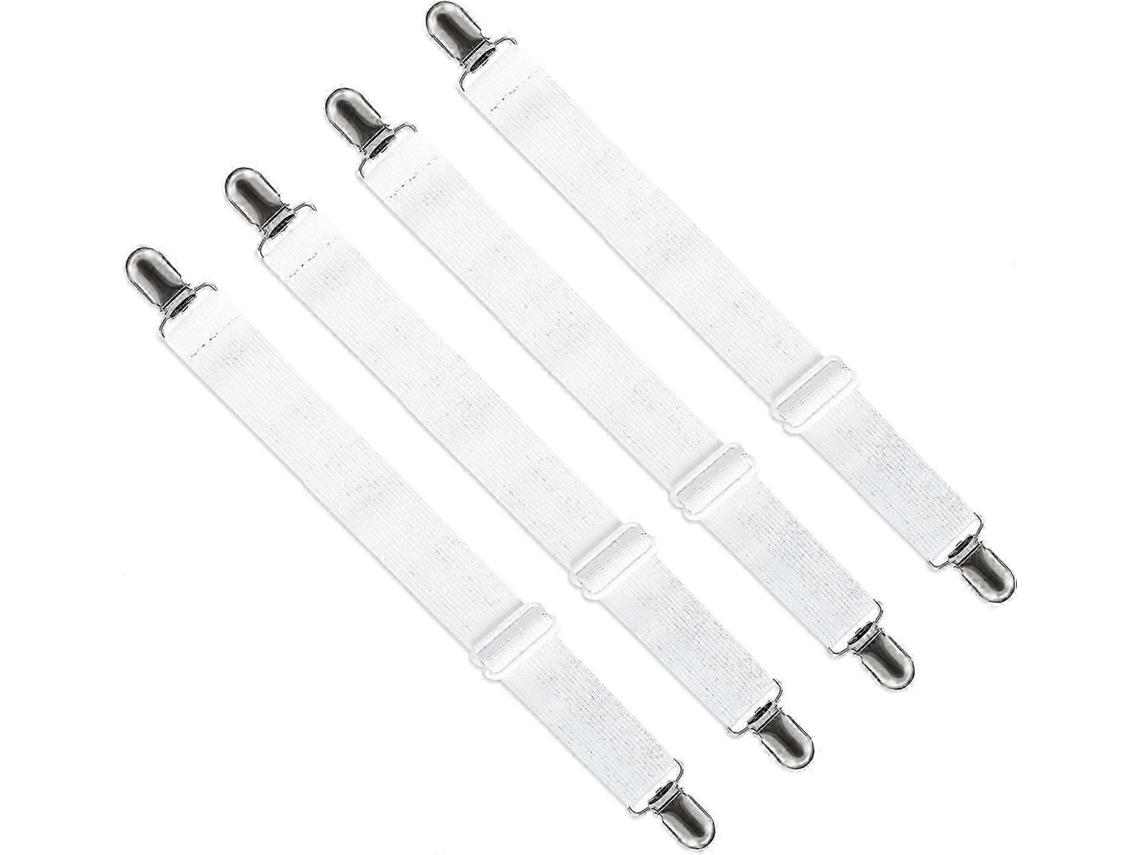 Maca De Lençóis Ajustável (65 Cm A 200 Cm), Suporte De Alça Ajustável (branco, Pacote Com 4)