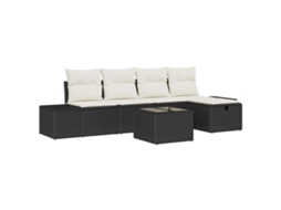 Maison Exclusive - Conjunto De Sofás Com Almofada 6 Pcs Vime Pe
