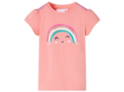 T-shirt Infantil Coral-claro 104