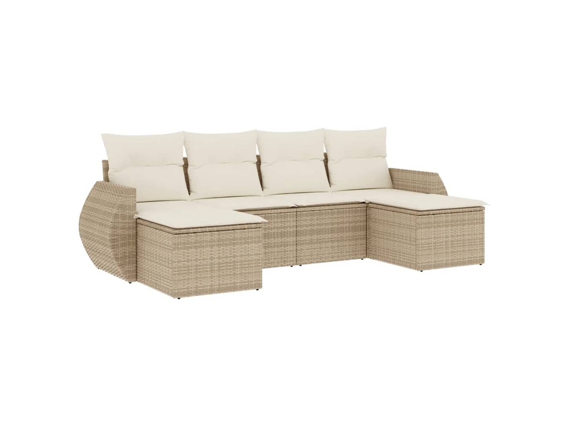 Garden Sofa Set, Garden Sofa Sets Vidaxl Bege Rattan / Vime (n/a)