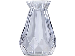 Vasos De Vidrio Geométricos Para Decoración Hogar Oficina Jardín Boda Festivales 14.5x8cm Gris