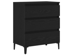 Conjunto 1 Estante De Armazenamento Vidaxl Preto Derivados De Madeira (60 X 35 X 70 Cm)