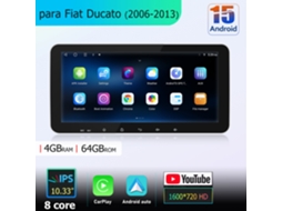 Rádio Android Junsun V11 Para Fiat Ducato 2006-2013 Android 15gps Dsp 64gb Bt 8 Núcleos