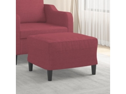 Vidaxl Apoio De Pés 60x50x41 Cm Tecido Vermelho Tinto