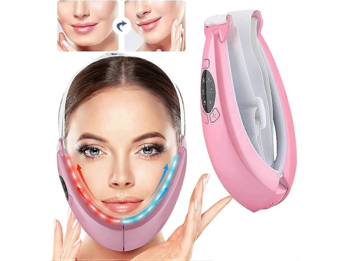 Massageador Facial Elétrico com Lifting Facial, 4 Modos de Vibração em Formato V para Redução Papada, Massagead Or Firmeza da Pele GOKOCO