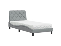 Bed, Beds Vidaxl Cinzeto Tecido (90 X 190 Cm)