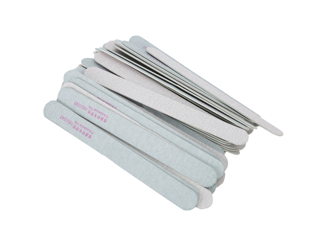 50pcs Lixas De Unhas Duas Faces 180/240 Grit Para Manicure Em Casa E Salão De Beleza