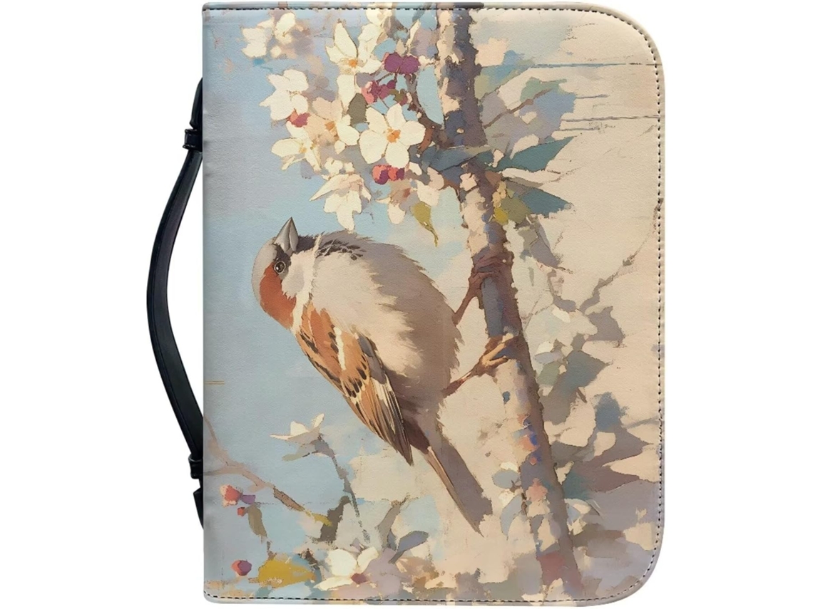 Estojo Para Pintura A Óleo Em Couro Sintético Com Alça, Estampa De Flor Amendoeira, Arte Cristã,