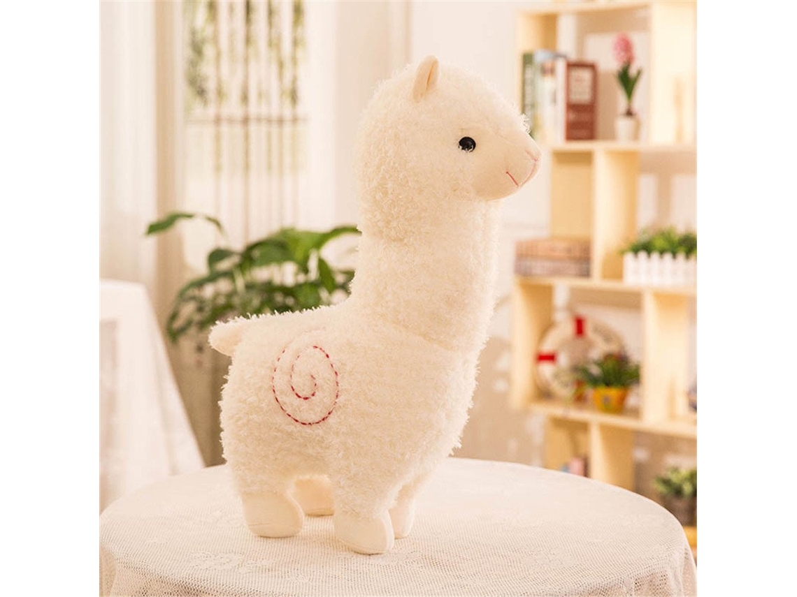 Boneca De Pelúcia De Alpaca Fofa, Animais De Pelúcia, Almofada De Ovelha De Pelúcia Ehstmind (branco, 35 Cm)
