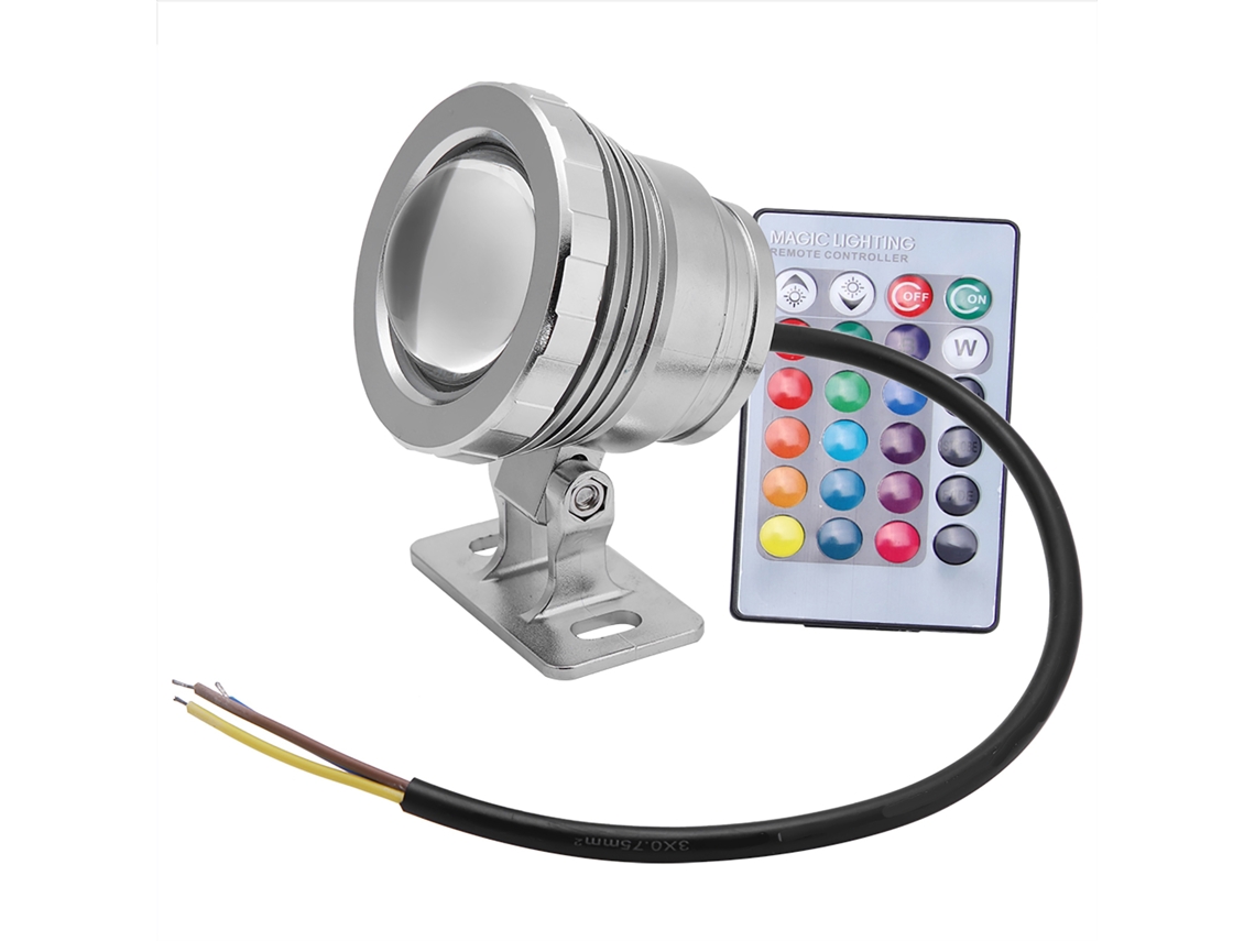 2026 luz Subaquática Led Rgb Impermeável Multicolor para Jardim Exterior Foco Ac/dc 12v (prateado)