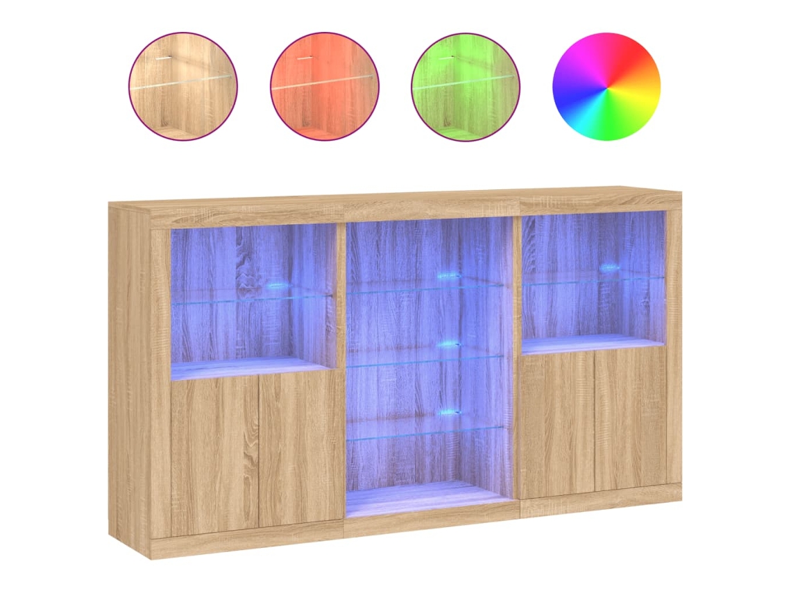 Sideboard, Sideboards Vidaxl Marrom Madeira Processada (n/a)