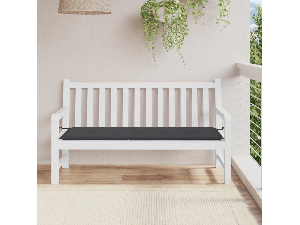 Vidaxl Almofadão P/ Banco De Jardim 150x50x3 Cm Tecido Oxford Preto