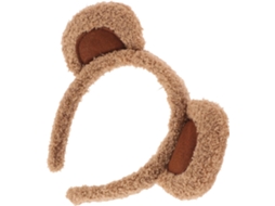 Tiara Com Orelhas De Urso De Pelúcia - Acessório Fofo De Maquiagem Facial Com Tema De Animal.