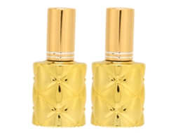 2pcs Frascos De Perfume De Vidro Recarregáveis 10ml Para Viagem Com Protetor Anti-vazamento