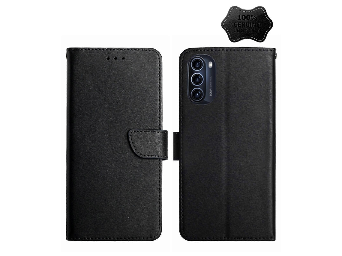 Capa De Celular Tipo Flip Horizontal Em Couro Resistente A Impressões Digitais Para Motorola Moto G52j 5g
