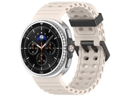 Pulseira De Silicone Xdfind Preta Com Fivela, Cor Sólida Oceano E Furos Em Duas Fileiras Para Samsung Galaxy Watch 8 / 8 Classic.