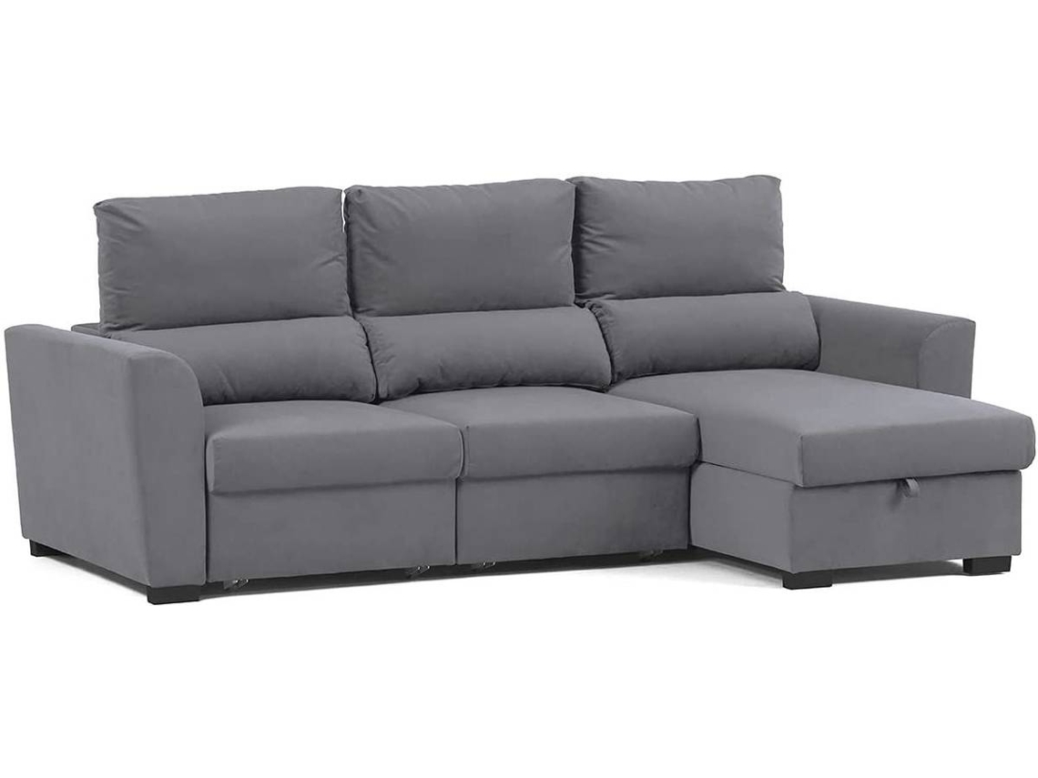 Sofá Cama BUDWING Oliver (Reversível Lado Direito ou Esquerdo Cinza