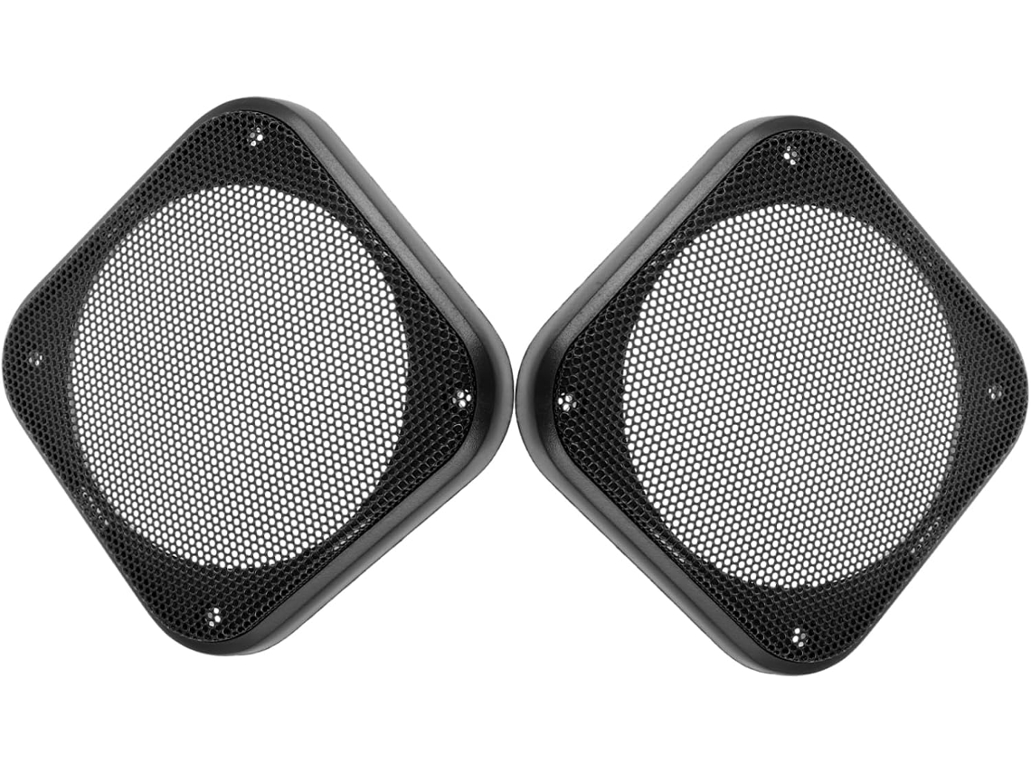 Capas Quadradas Pretas Para Alto-falantes De Carro Em Ferro E Plástico, 2 Peças.