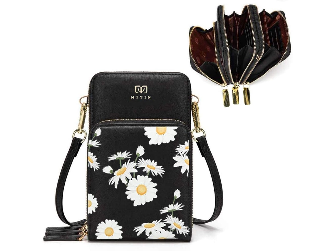 Mini Mala Para Telemóvel - Bolsa De Ombro Feminina Compacta - Preto