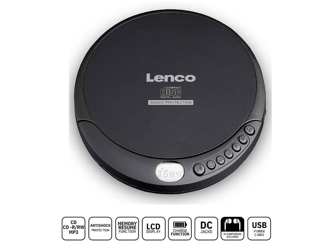 Leitor Portátil de Cd e Mp3 com Proteção Anti choque AQUAFORGE