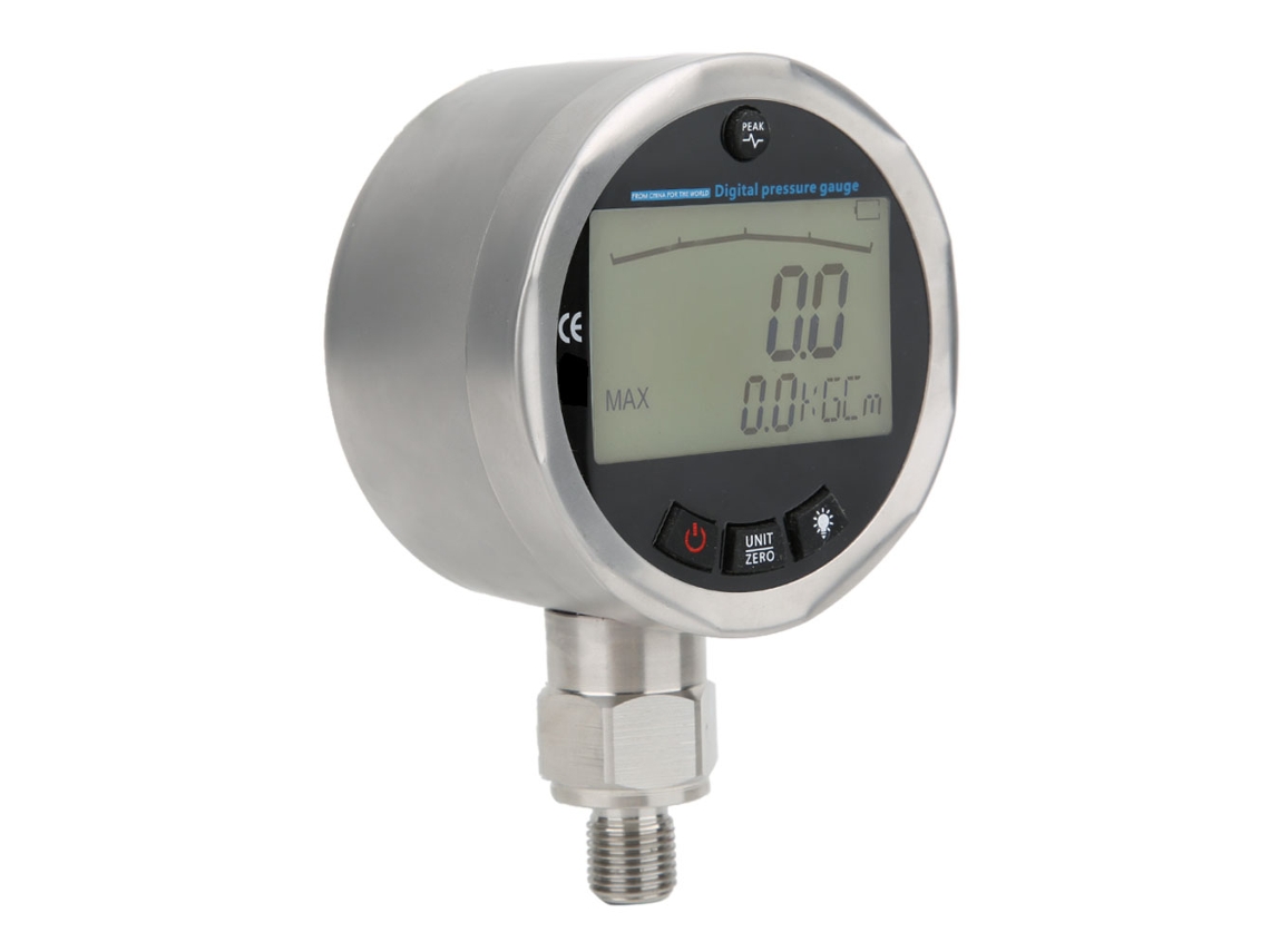 Laxiscreed Manómetro Digital De Aço Inoxidável Para Pressão Hidráulica Até 60mpa Com Conexão G1/4