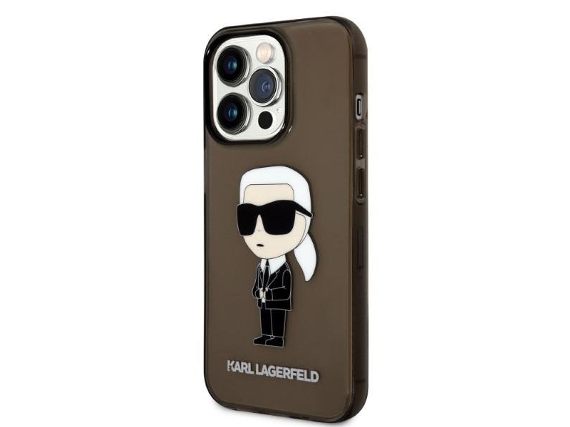 Estojo Ikonik para iPhone 14 Pro KARL LAGERFELD Preto