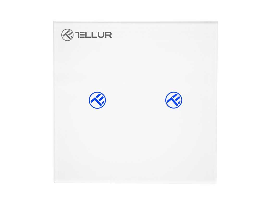 Tellur Smart Wifi Switch Ss2N Com/Sem Neutro 2 Portas 1800W 10A