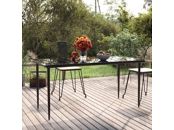 Vidaxl Mesa De Jantar Para Jardim 160x80x74 Cm Aço/vidro Temperado
