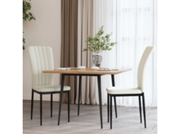 Vidaxl Cadeiras De Jantar 2 Pcs Veludo Cor Creme