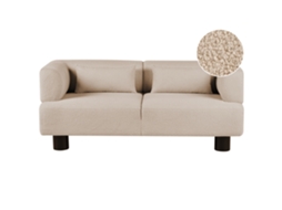 Sofá De 2 Plazas Beliani Movik De Tela Beige 183x90x74