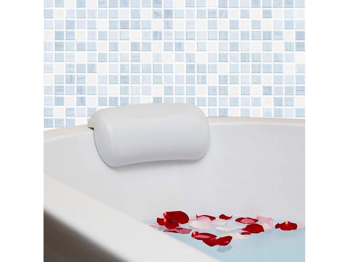 2026 almohada de Baño Con 2 Ventosas Antideslizantes, Cojín de Cabeza Y Espalda Suave para Bañera Y Spa