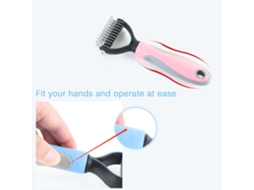 Pincel de grooming duplo face para pets, pente dematting com alça antiderrapante, remove nódulos e emaranhados | S/MARCA