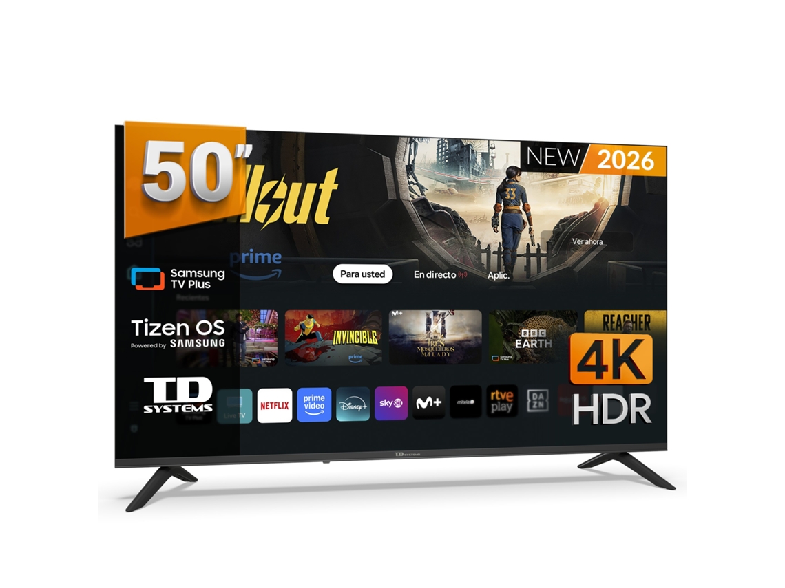 Smart Tv 50 Polegadas 4k Com Samsung Tv Tizen Os 8.0. Televisores 2026 - Td Systems Prime50c22tizen
