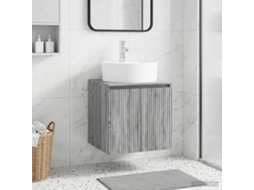 Vidaxl Vaidade Com Pia Suspensa Sonoma Cinzento 49,5 X 44,5 X 65 Cm