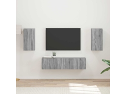 Vidaxl Conjunto de Móvel de Tv 4 Pcs Cinza Sonoma Madeira Processada