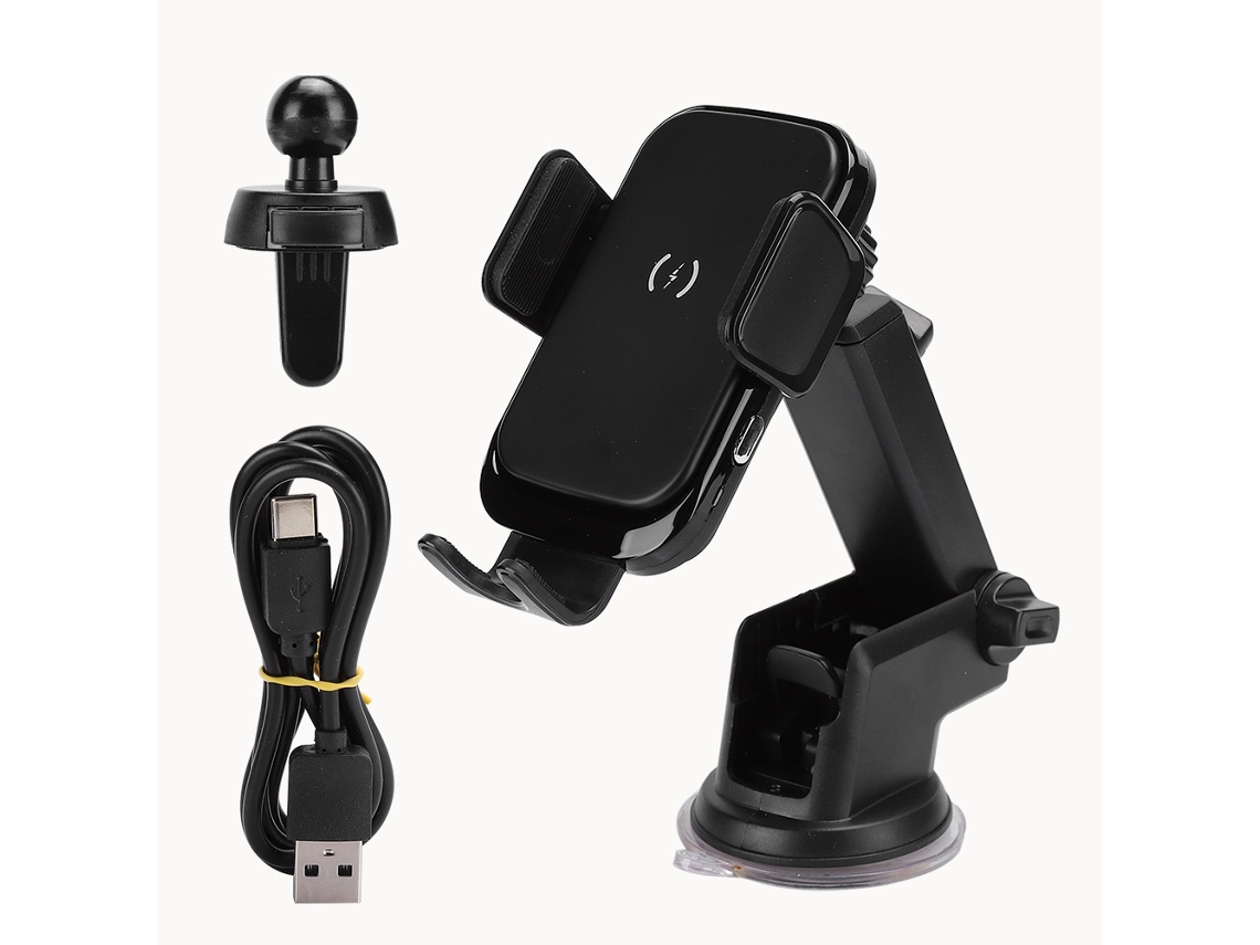 Lurelia Carregador Sem Fios Para Carro 415 W, Para Smartphones Qi, Preto