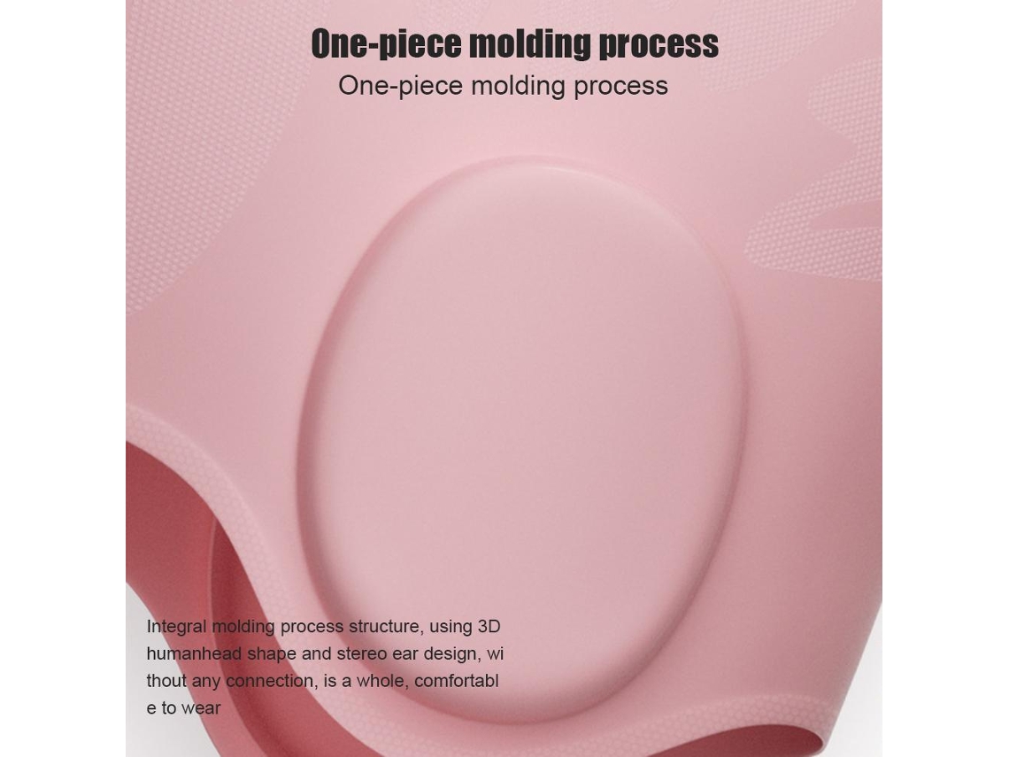 Chapéu Silicone Natação Proteção Ouvido 3d Unissex